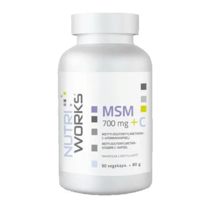 NutriWorks MSM 700mg + C 90 kapslí