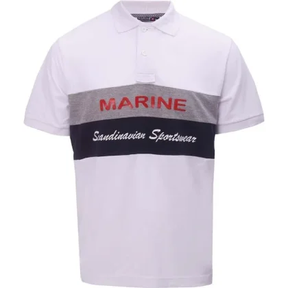 Marine - pánské polo tričko - White
