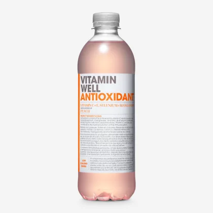 VITAMIN WELL VITAMIN WELL antioxidačný vitamínový nápoj s broskyňovou príchuťou 500 ml bez