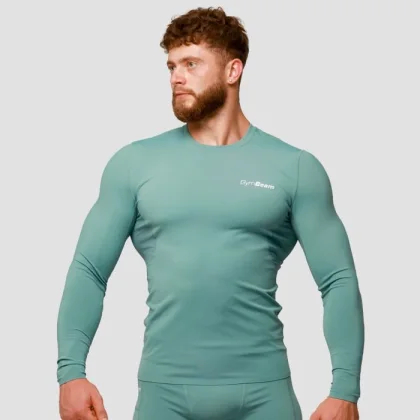 GymBeam Kompresné tričko s dlhým rukávom Mid Black S