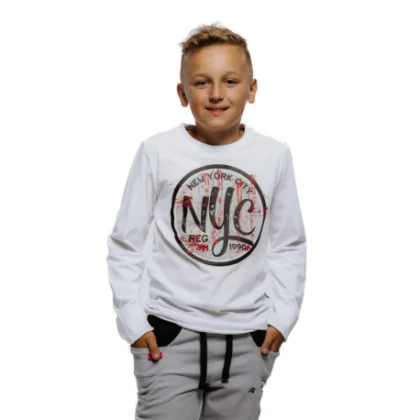 Chlapecké tričko s dlouhým rukávem AUTHORITY T-NEWYORK B white