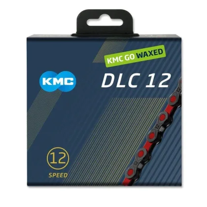 Kmc DLC 12 černo-červený Waxed BOX řetěz