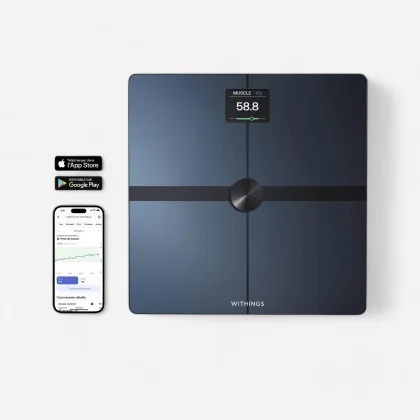WITHINGS Inteligentná váha Body Smart s pokročilým zobrazovaním telesných údajov čierna bez