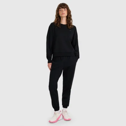 Dámske teplákové nohavice typu jogger - čierne