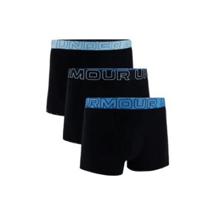 Férfi boxeralsók UNDER ARMOUR 3 PACK-UA PERFORMANCE COTTON SOLID 3in-BLK