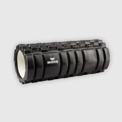 Masážny valec Iron Aesthetics Fitness Roller, čierny