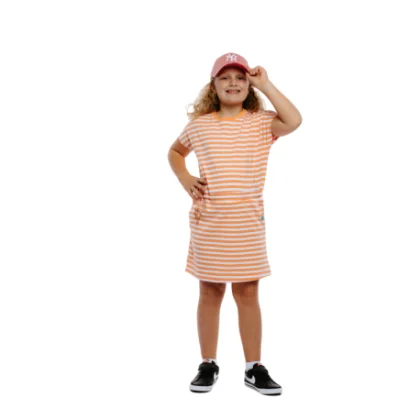 Dívčí šaty AUTHORITY D-DORIANA G papaya stripe