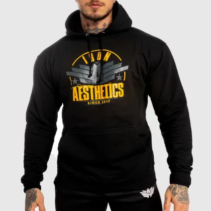 Fitness mikina bez zipsu Iron Aesthetics Force, sivá