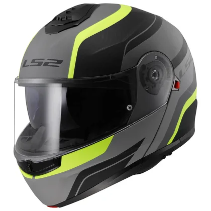 LS2 FF908 Strobe II Matt Black H-V Yellow 3XL (65-66)