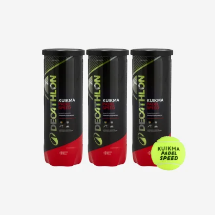 KUIKMA Loptičky na padel PB Speed tlakované trojbalenie 3 x 3 ks bez