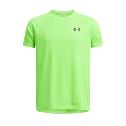 Chlapčenské tréningové tričko s krátkym rukávom UNDER ARMOUR UA Tech Textured SS-GRN
