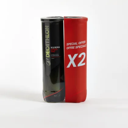 KUIKMA Tenisové loptičky TB930 dvojbalenie po 4 ks žlté bez