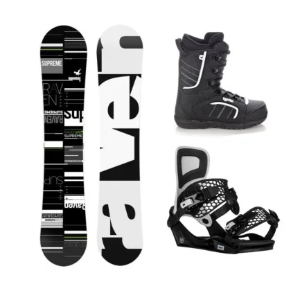 Raven Supreme black/green snowboard + Raven Fastec FT360 black vázání + Raven Target obuv