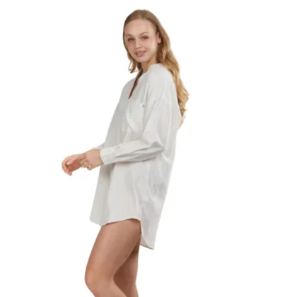 Dámska košeľa s dlhým rukávom FUNDANGO Athene Cover-up-100-white