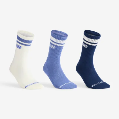 NEW BALANCE Vysoké športové ponožky 3 páry modro-béžové 35-38