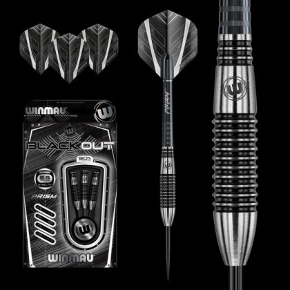 Dart szett Winmau steel BLACKOUT 90% wolfram 24g gravírozott