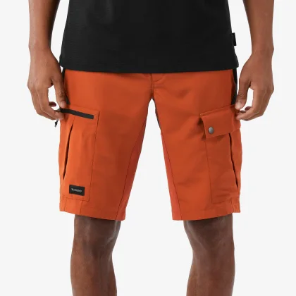 SIMOND Pánske turistické šortky MT500 odolné oranžové L-XL