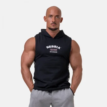 Pánske tielko s kapucňou Legend Approved 191 Black - Nebbia
