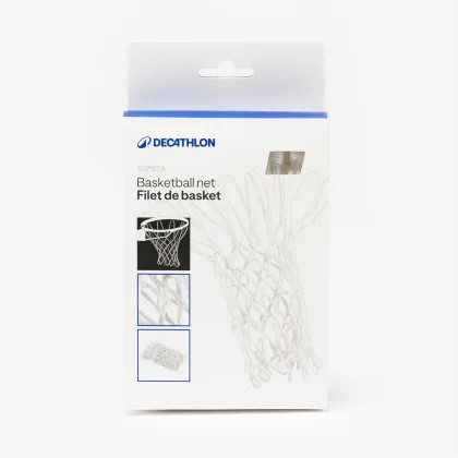 TARMAK Basketbalová sieť 6 mm biela na kôš/ dosku. Odolná proti nepriaznivému počasiu. ......