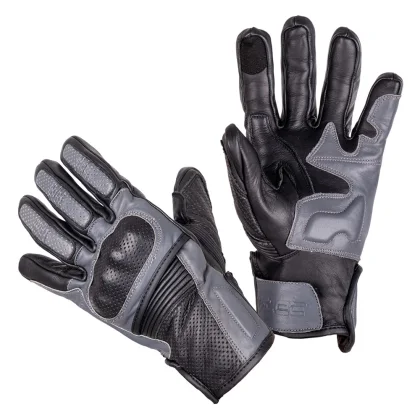 Kožené moto rukavice W-TEC Boldron Farba čierno-šedá,
