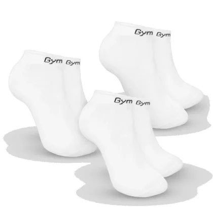 GymBeam Ponožky Ankle Socks 3Pack White
