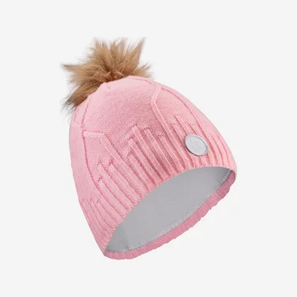 WEDZE Pletená čiapka Fur Virgin ružová M (56-59 cm)