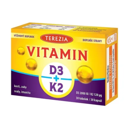 TEREZIA Vitamín d3 2000 iu + k2 120 µg 30 kapsúl
