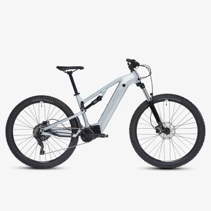 ROCKRIDER Celoodpružený horský elektrobicykel E-EXPL 500 S 29" kovovosivý M (165-174 cm)