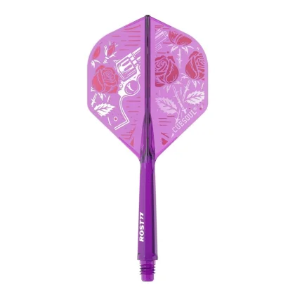 Cuesoul ROST 77 Rose priehľadné fialové integrované Small Standard letky a stredné násadky