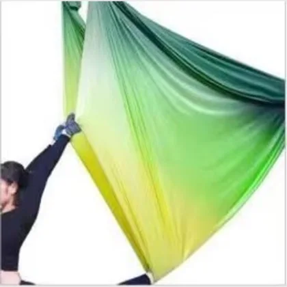 Sportago Aerial Yoga Hammock viacfarebný 2,7m - žluto-zelená - 5m