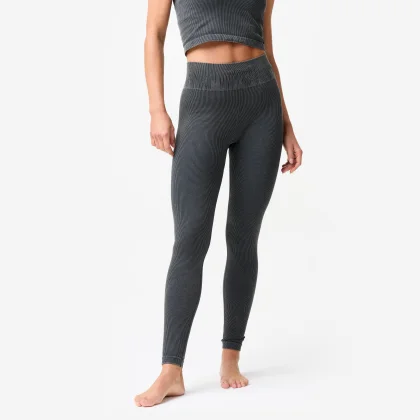DECATHLON Dámske priedušné tielko na jogu a pilates sivé M