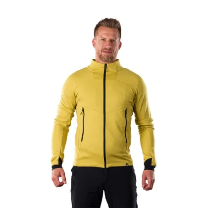 Pánska turistická flisová mikina so zipsom NORTHFINDER JACINTO-520mustard