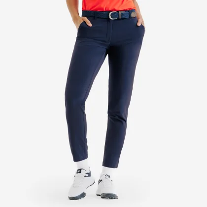 INESIS Dámske priedušné golfové nohavice WW500 tmavomodré XL (L31)