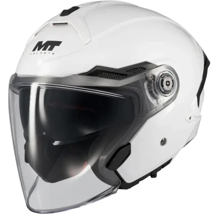 MT Helmets Otevřená helma Cosmo SV Pure A0 bílá