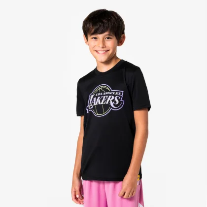 TARMAK Detské basketbalové tričko 900 NBA Lakers čierne 8-9 r (131-140 cm)