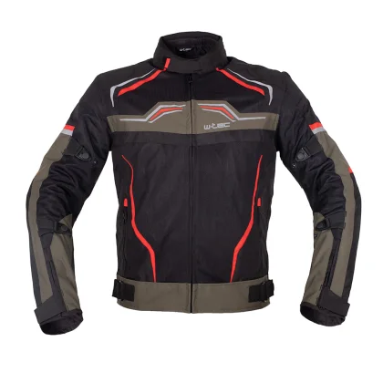 Letná moto bunda W-TEC Rovin Farba čierno-zeleno-červená,