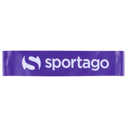Gumový pás Sportago Stretch Medium Heavy, fialový - zelená