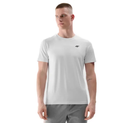 Pánske tréningové tričko s krátkym rukávom 4F TSHIRT FNK M1343-10S-WHITE