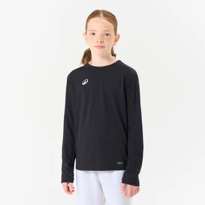 KIPSTA Detský futbalový dres s dlhým rukávom Viralto Club čierny 10-11 r (141-150 cm)