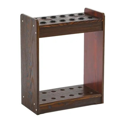 Stojan ProZona Floor Rack na 12 biliardových tág dizajn tmavé drevo