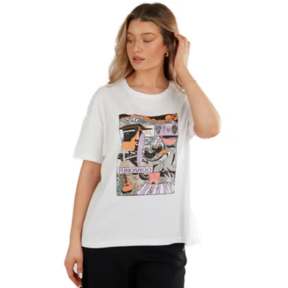 Dámske tričko s krátkym rukávom FUNDANGO Nissa T-shirt-100-white