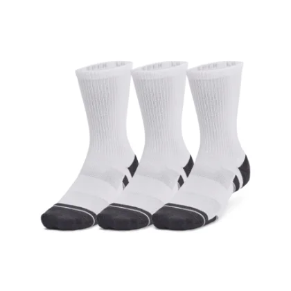 Under Armour Performance Tech 3pk Crew Socks White