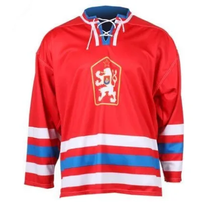 Merco hokejový dres ČSSR 1976 replika červená - velikost XS, POTISK 60 JELÍNEK POUZE XS (VÝPRODEJ)
