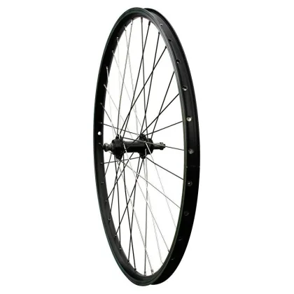Max1 zapletené kolo 26" V-brake zadní, ložiska, závit, černé/stříbrné