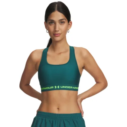Dámska tréningová športová podprsenka UNDER ARMOUR Crossback Mid Bra-GRN