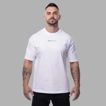 Oversize tričko Iron Aesthetics Vibe Tee, biele