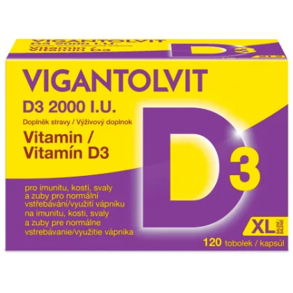 VIGANTOLVIT Vitamín D3 2000 IU 120 kapsúl