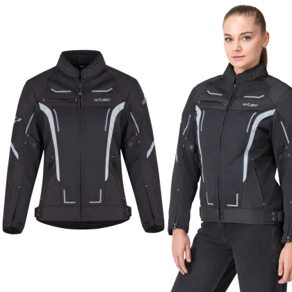 Letná dámska moto bunda W-TEC Mirelia Farba čierno-šedá,