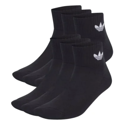 Ponožky ADIDAS ORIGINALS 6 PACK-MID ANKLE SCK-BLACK