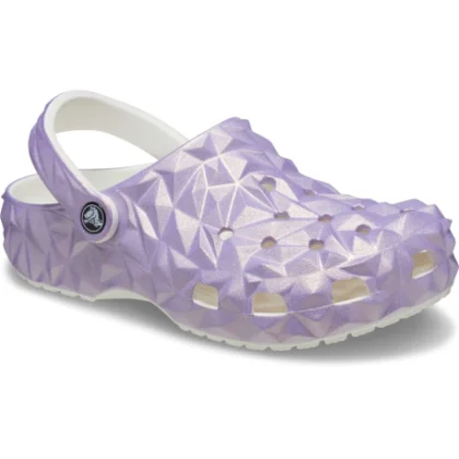 Kroksik (rekreációs cipő) CROCS Classic Iridescent Geo Clog white